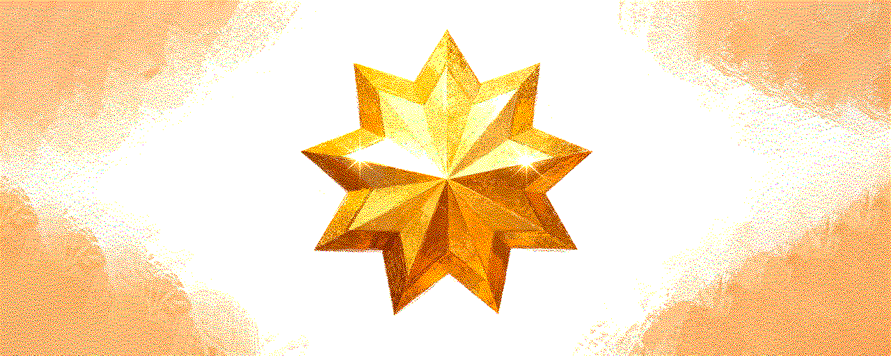 a shining 9-point/bahai star